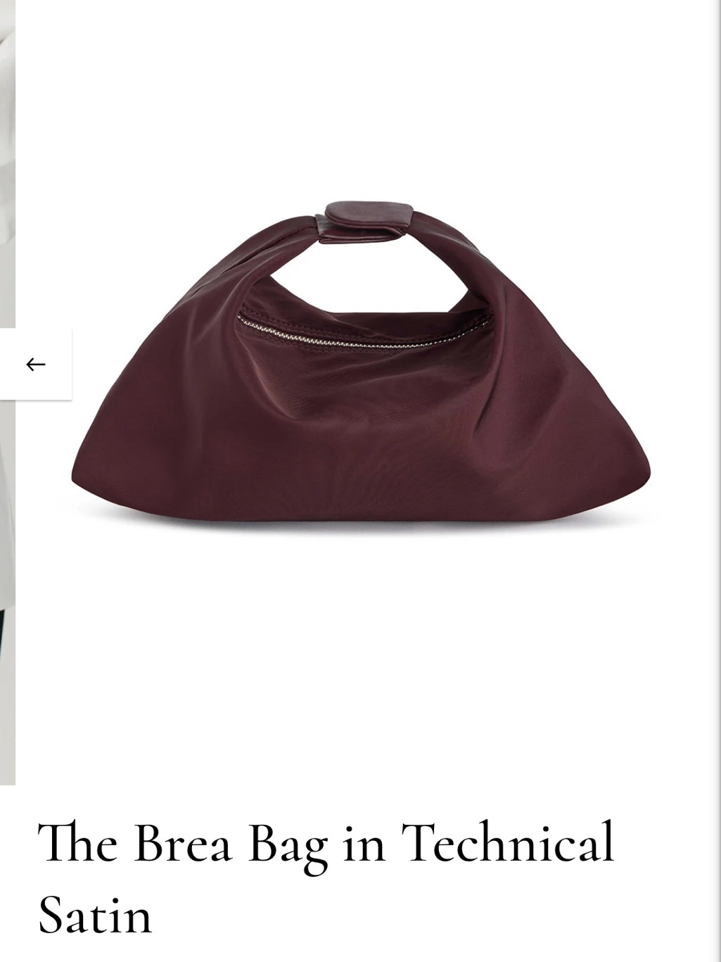 The Brea Satin Clutch In Deep Brown — image 4 of 4